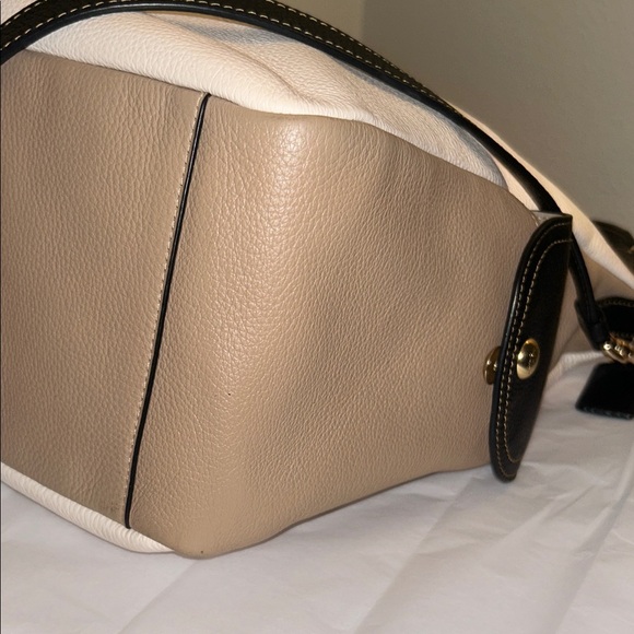 COACH Penny Shoulder Bag Chalk Multi Colorblock Refined Pebble Leather. - Picture 11 of 16